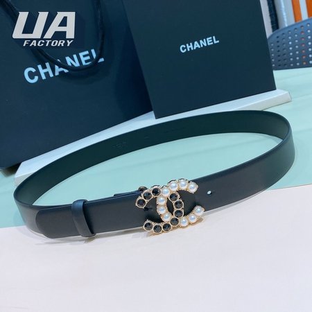 Chanel Black Belt 3.0cm