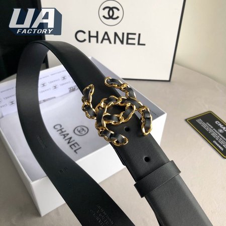 Chanel Black Belt 3.0cm