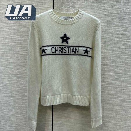 Dior Round Collar Star Cardigan Sweater