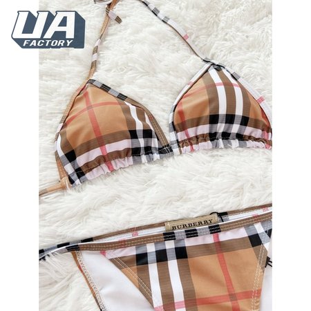 Burberry Grid Two-Piece Swimsuit