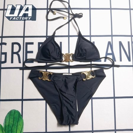 Celine Black Two-Piece Swimsuit