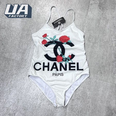 Chanel White One-Piece Swimsuit