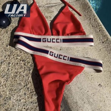 Gucci Red Two-Piece Swimsuit
