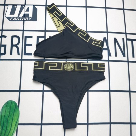 Versace Single Side Sling Two-Piece Swimsuit