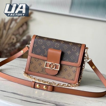 dauphine monogram reverse mm brown