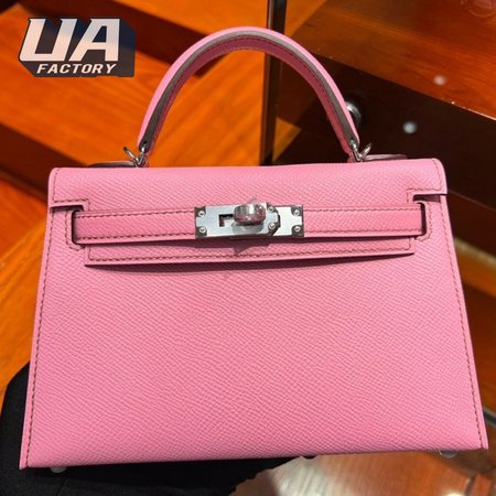 Hermes Handbags Kelly Mini 1q Handbag Rose Confetti