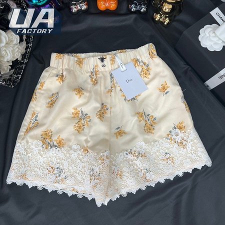 Christian Dior Shorts Pink Cotton And Silk Poplin