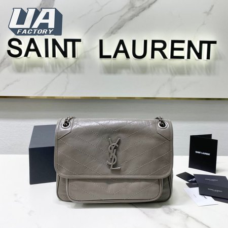 Saint Laurent Gray Niki Shoulder Bag