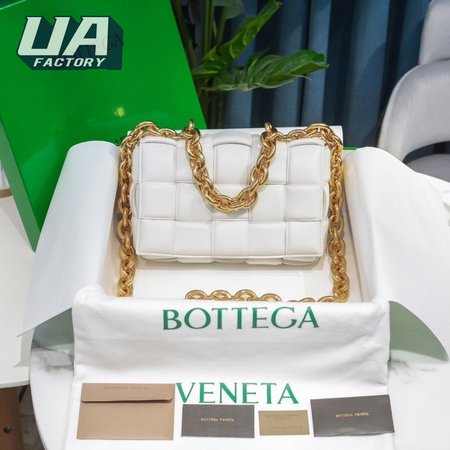Bottega Veneta Chain Cassette Padded Intreccio Shoulder Bag