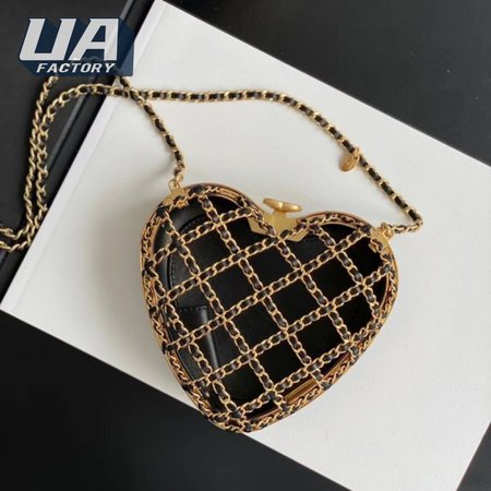 Chanel Heart Minaudiere Lambskin & Gold-Tone