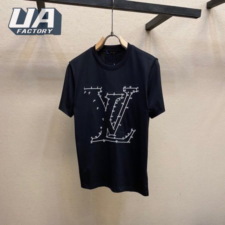 stitch print embroidered t-shirt black 1a96l1