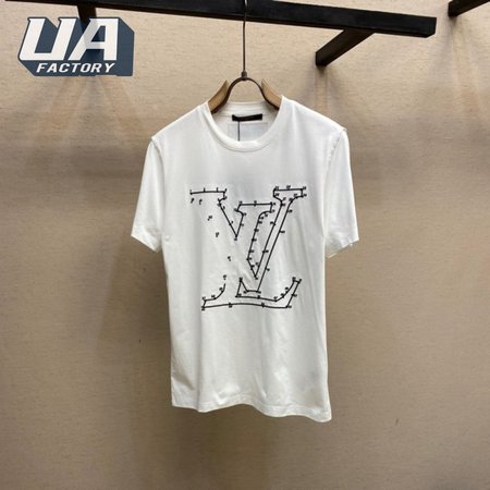 stitch print embroidered t-shirt white 1a96l1