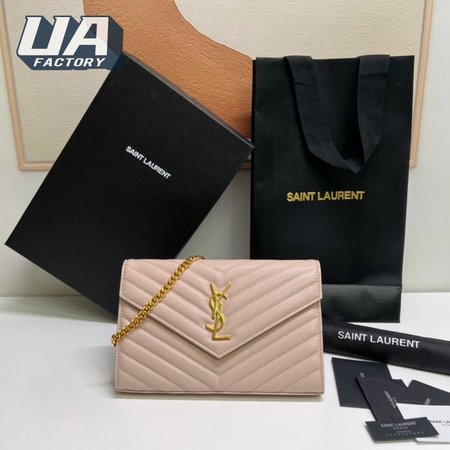 Saint Laurent Monogram Envelope Chain Wallet Bag
