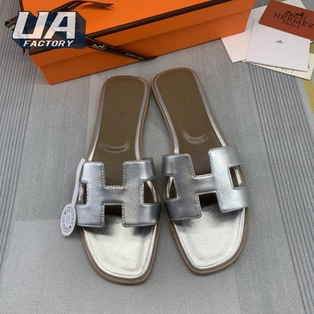 Hermes Sandal Silver Leather