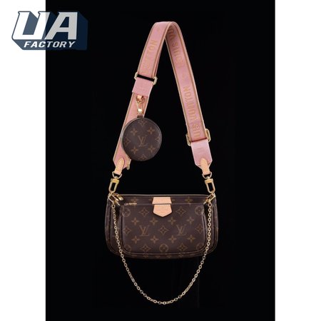 multi pochette accessoires monogram rose clair