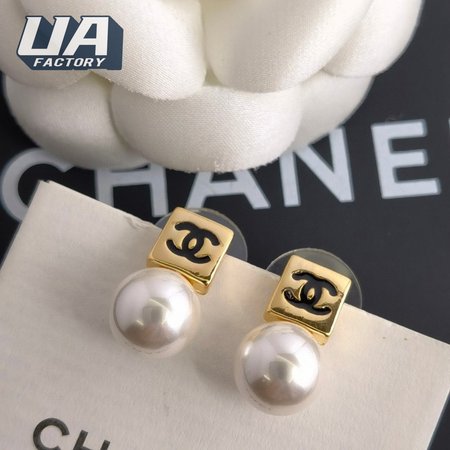 Chanel Sterling Silver Fashion Drop Earrings