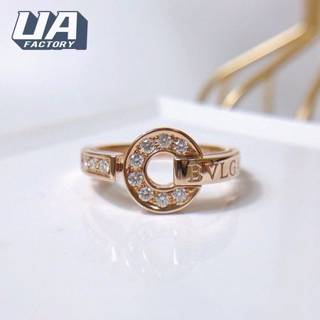 Bvlgari Diamond Ring K18rg Rose Gold