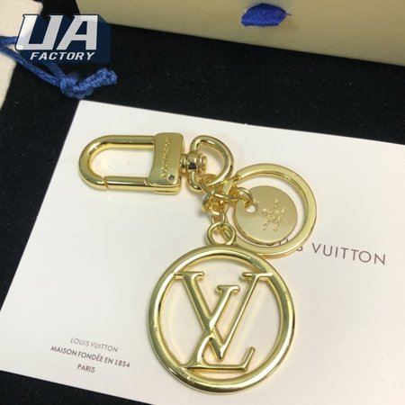 bag charm key holder circle gold