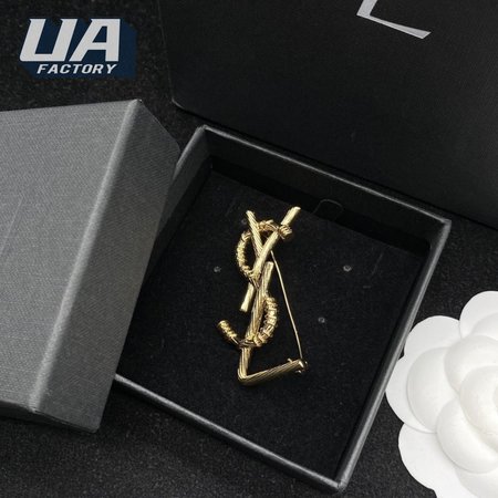 Saint Laurent Gold-Tone Brooch