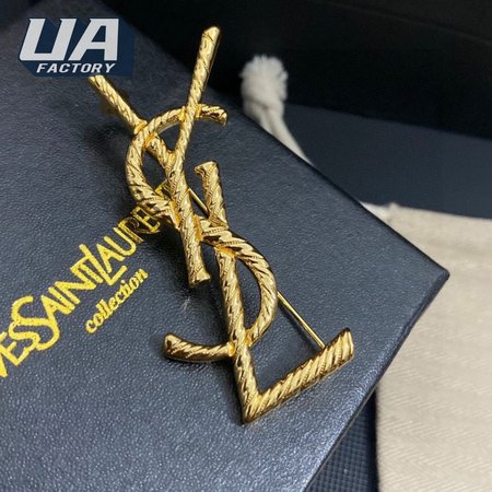 Saint Laurent YSL Snake Textured Brooch