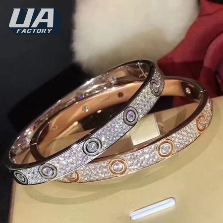 Cartier Love Bracelet 18k White Gold Diamonds