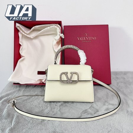 Valentino Garavani Small Vsling Bag In Calfskin With Crystals