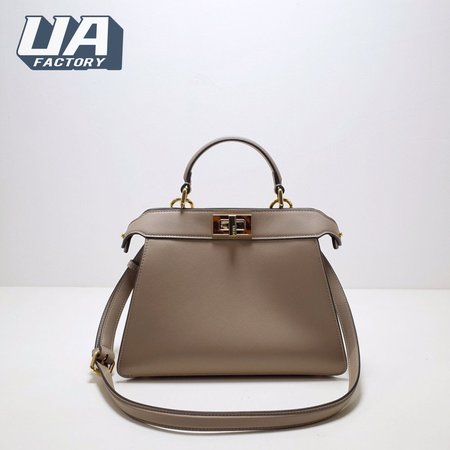 Fendi Peekaboo Iseeu Small Dove Gray Leather Bag
