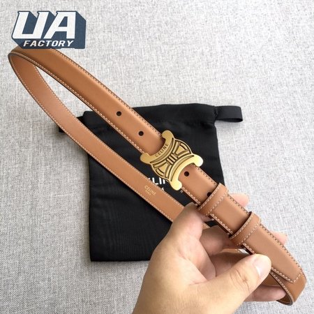 Celine Triomphe Arc De Triomphe Buckle Calfskin Belt 2.5cm