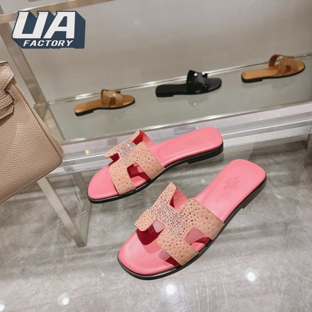 Hermes Rhinestone Oran Sandals