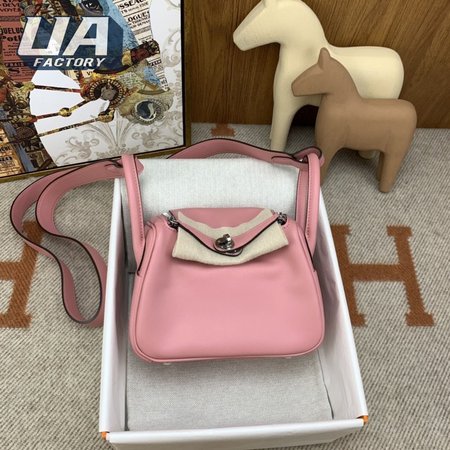 Hermes Lindy 26 Veau Swift Leather 3Q Rose Sakura Palladium Hardware 2016