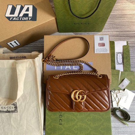 Gucci GG Marmont Flap Bag Diagonal Quilted