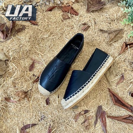 Saint Laurent Black Espadrilles With Logo