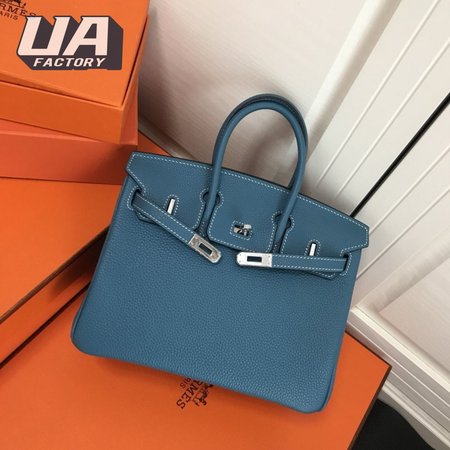 Hermes Blue Birkin Handmade Bag