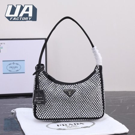 Prada Re-Edition 2000 Crystal Mini Bag Black