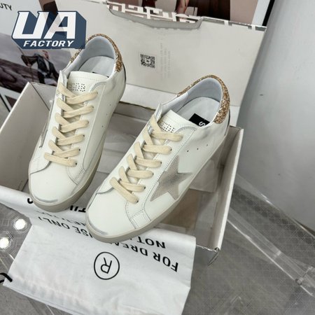 Golden Goose Superstar Leather & Glitter Sneaker