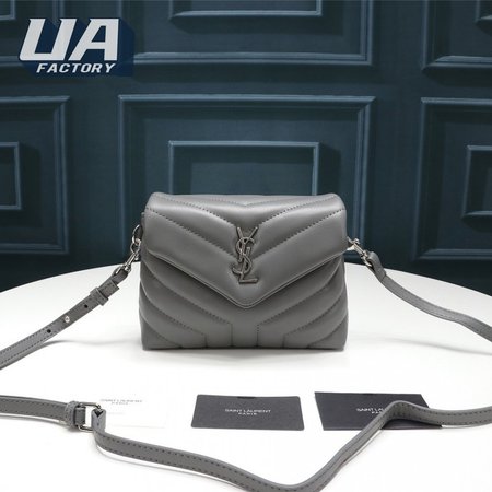 Saint Laurent Calfskin Y Quilted Monogram Toy Loulou Crossbody Bag