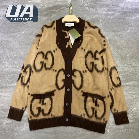 Gucci Reversible GG Mohair Wool Cardigan