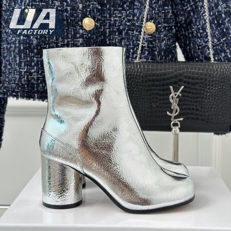 Maison Margiela Silver Metallic Ankle Boots