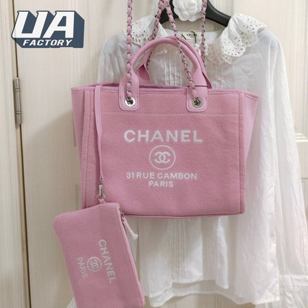 Chanel Deauville Shopping Bag Pink