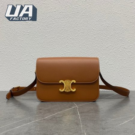 Celine Classique Triomphe Bag In Natural Calfskin Tan 187363