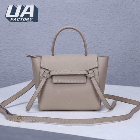 Celine Pico Belt Bag In Grained Calfskin Light Taupe