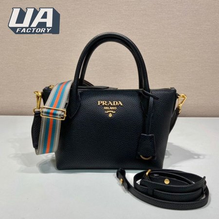 Prada Top Handle Bags Black 1BA111