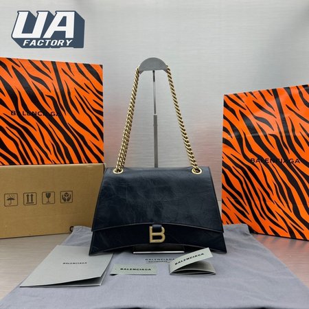 Balenciaga Crush Medium Chain Bag In Black