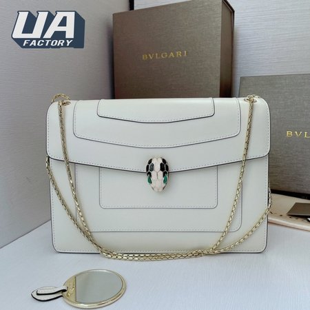 Bvlgari Serpenti Forever Shoulder Bag White 290265