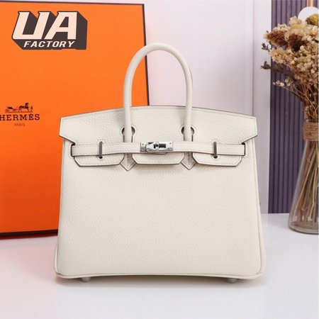 Hermes Birkin 30 White Clemence Palladium Hardware