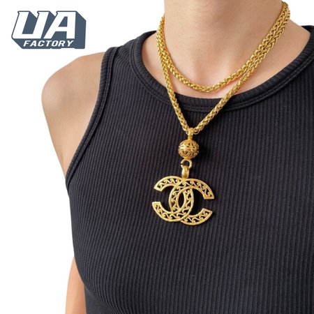 Chanel Vintage 95A Coco Mark Logo Chain Necklace