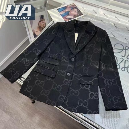 Gucci Light GG Canvas Single-Breasted Jacket
