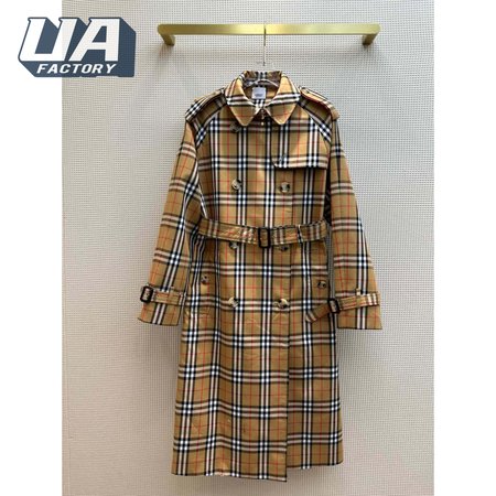 Burberry Check Gabardine Trench Coat