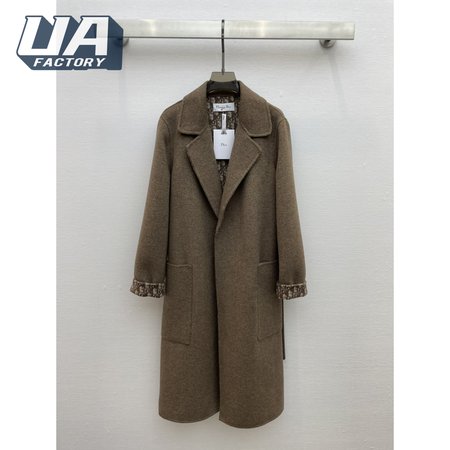 Dior Logo Reversible Lapel Wool Coat