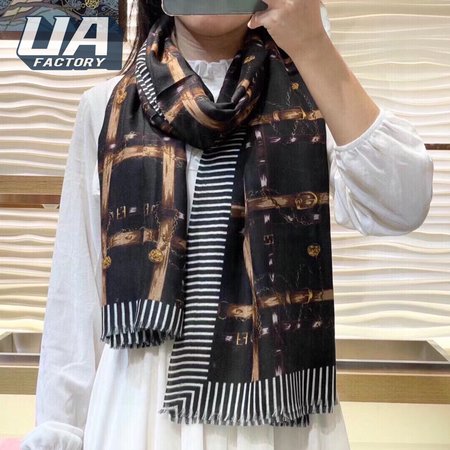 Fendi Double Sided Ring Velvet Scarf